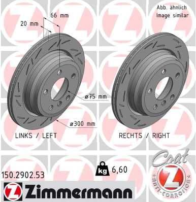 Disc frana ZIMMERMANN BLACK Z 150.2902.53