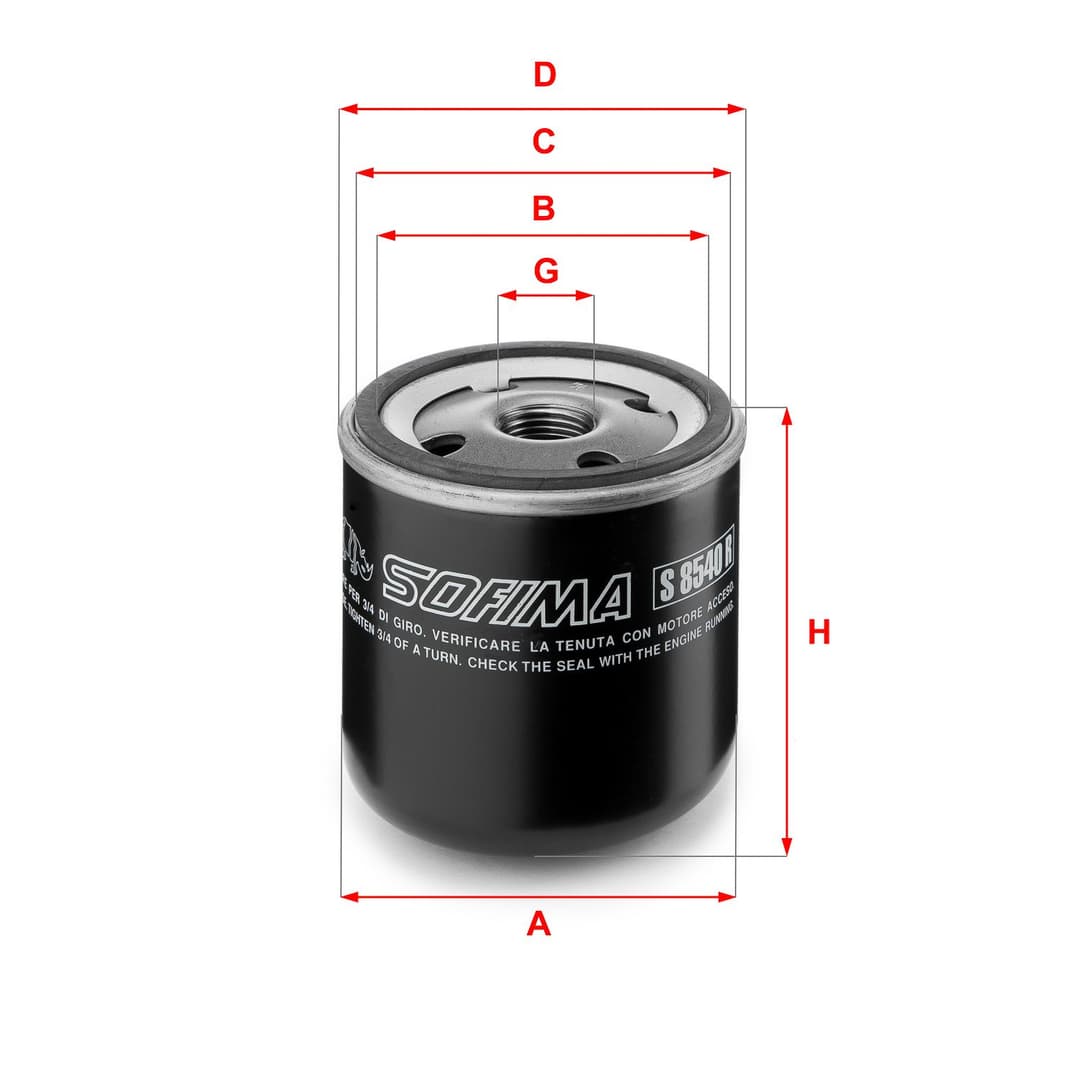 Filtru ulei SOFIMA S 8540 R