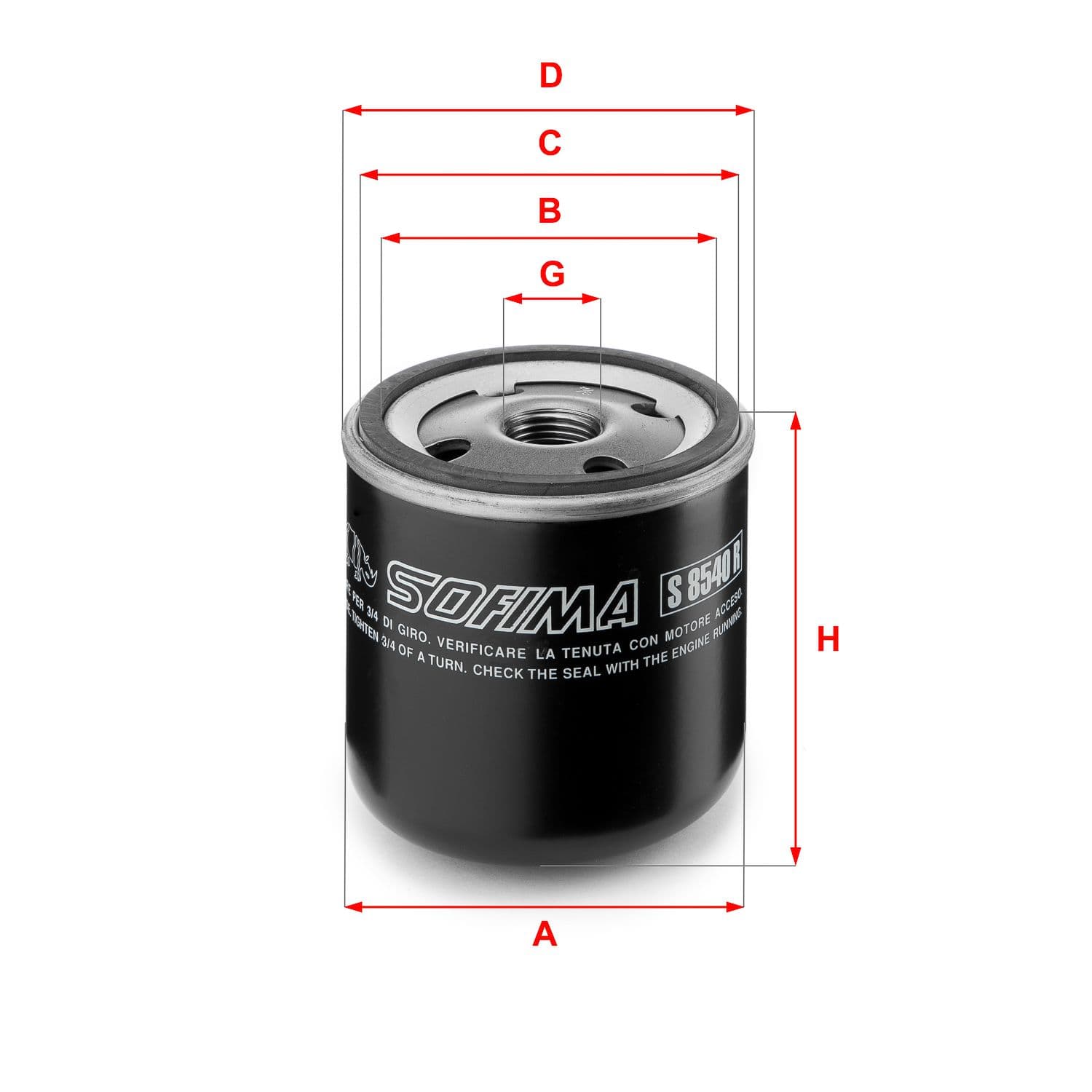 Filtru ulei SOFIMA S 8540 R