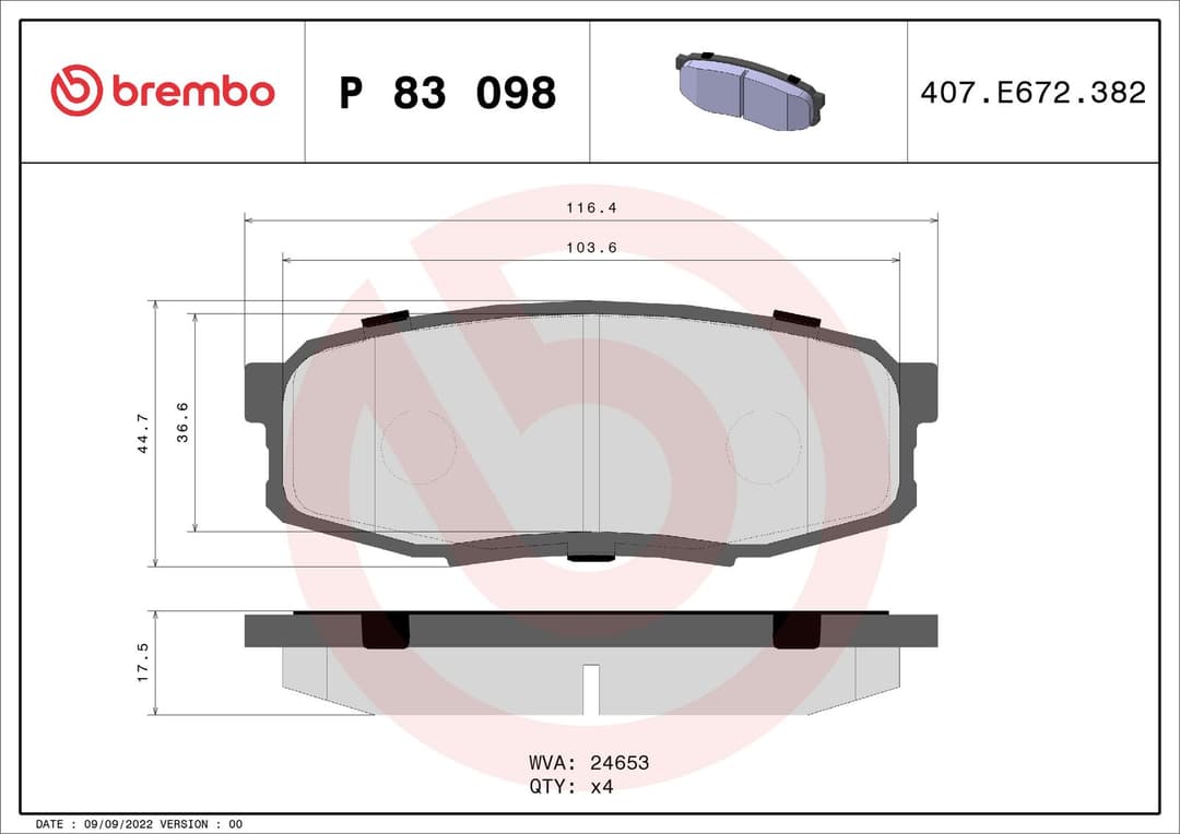 set placute frana,frana disc BREMBO PRIME LINE P 83 098