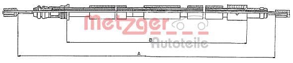Cablu, frana de parcare METZGER 10.6021