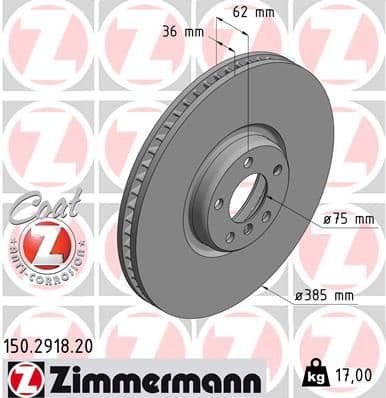 Disc frana ZIMMERMANN COAT Z 150.2918.20
