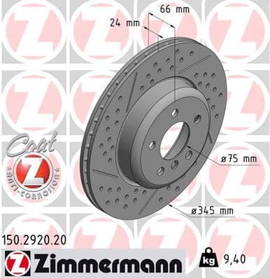 Disc frana ZIMMERMANN COAT Z 150.2920.20