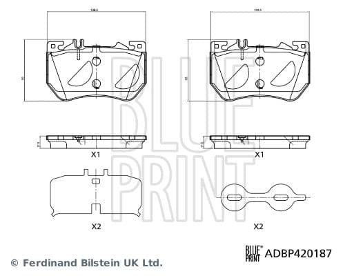 set placute frana,frana disc BLUE PRINT ADBP420187