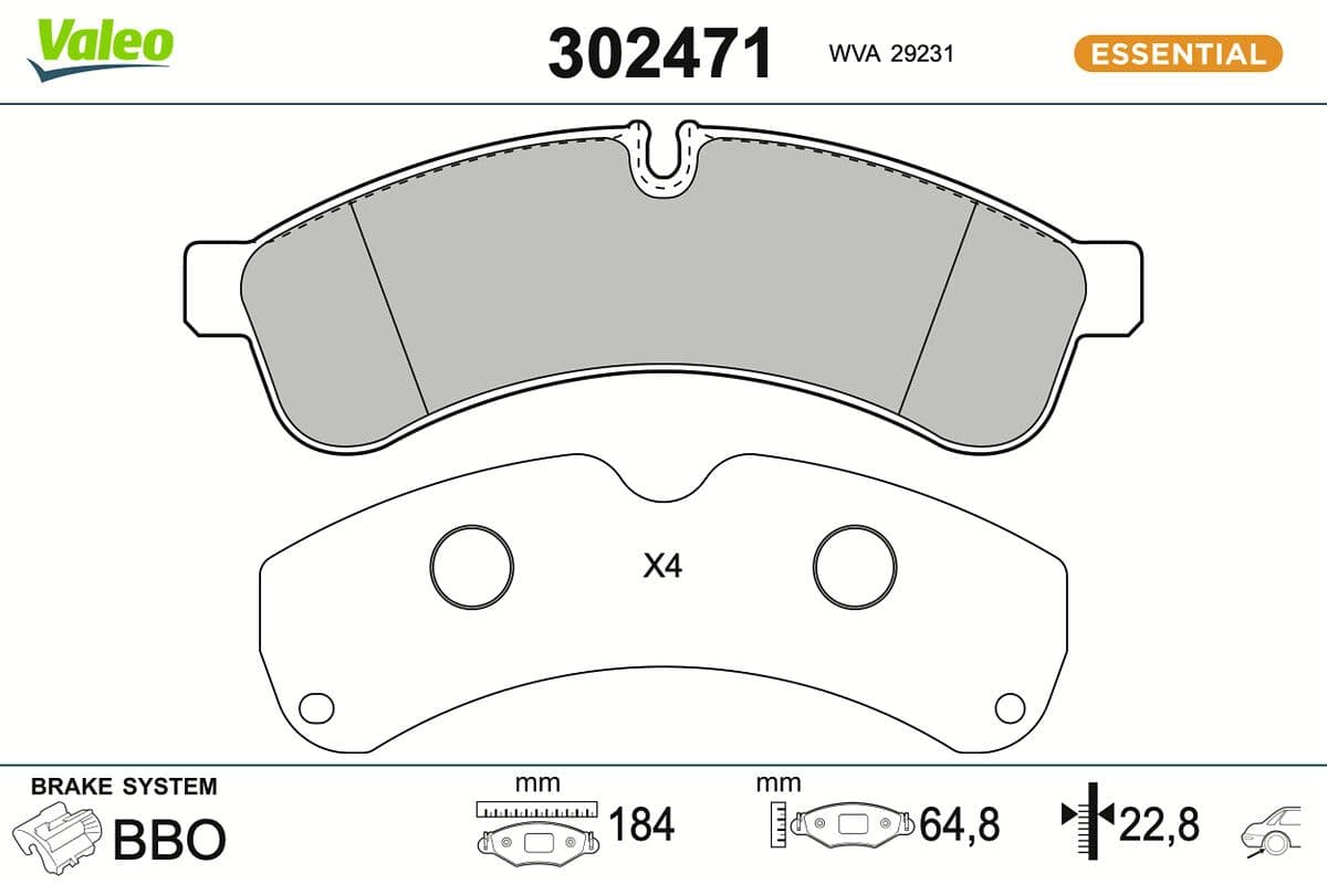 set placute frana,frana disc VALEO 302471