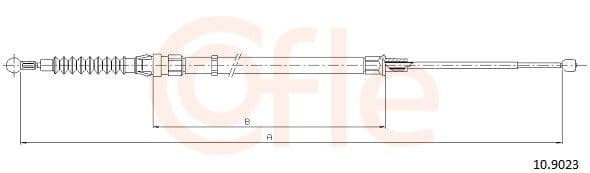 Cablu, frana de parcare COFLE 10.9023