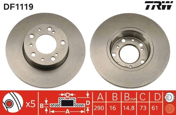 Disc frana TRW DF1119