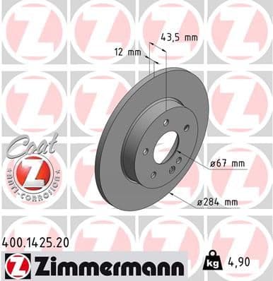Disc frana ZIMMERMANN COAT Z 400.1425.20