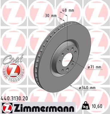 Disc frana ZIMMERMANN COAT Z 440.3130.20