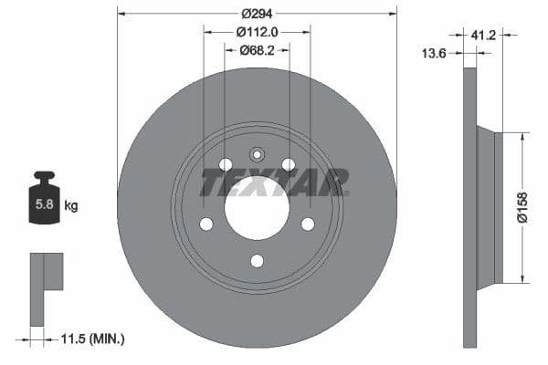 Disc frana TEXTAR PRO 92098103