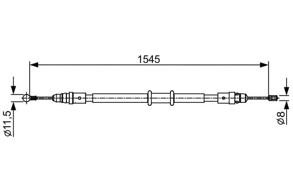 Cablu, frana de parcare BOSCH 1 987 482 551