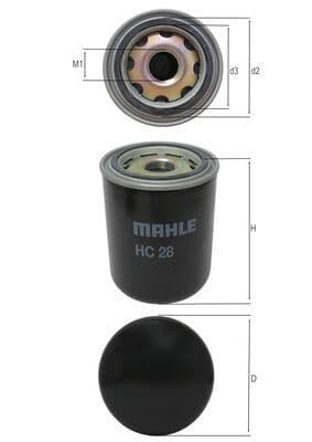 Filtru, sistem hidraulic primar MAHLE HC 28