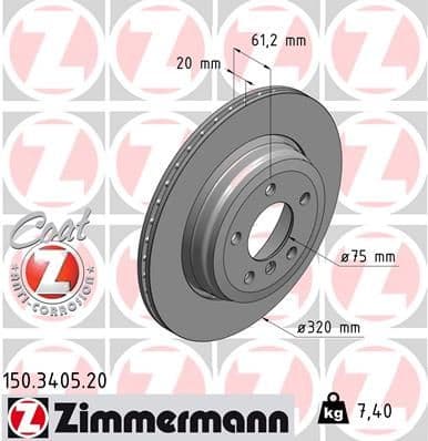Disc frana ZIMMERMANN COAT Z 150.3405.20