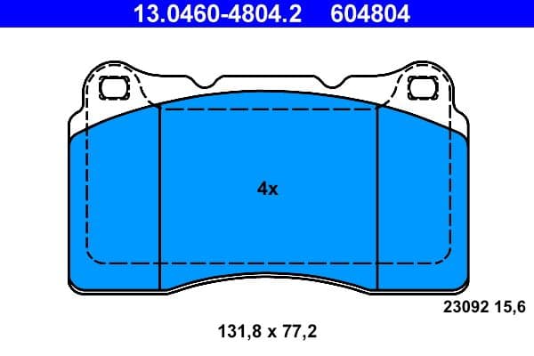 set placute frana,frana disc ATE 13.0460-4804.2