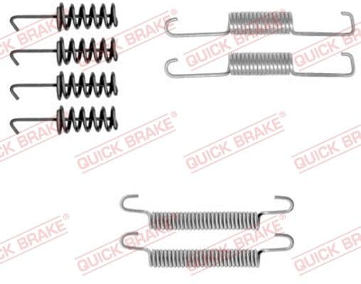 set accesorii, saboti frana parcare QUICK BRAKE 105-0774