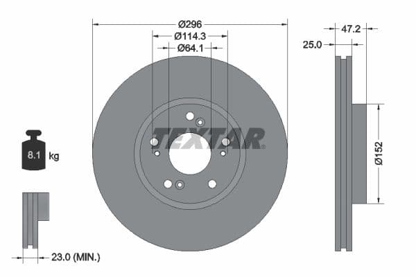Disc frana TEXTAR 92195000