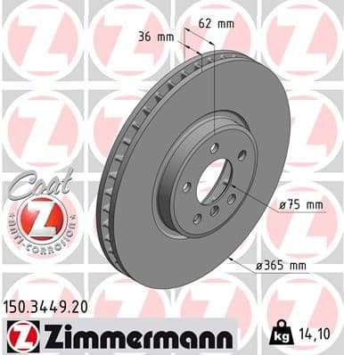 Disc frana ZIMMERMANN COAT Z 150.3449.20