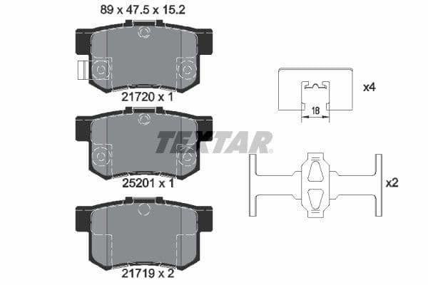 set placute frana,frana disc TEXTAR Q+ 2172001