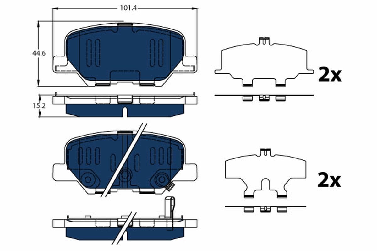 set placute frana,frana disc TRW ELECTRIC BLUE GDB3583BTE