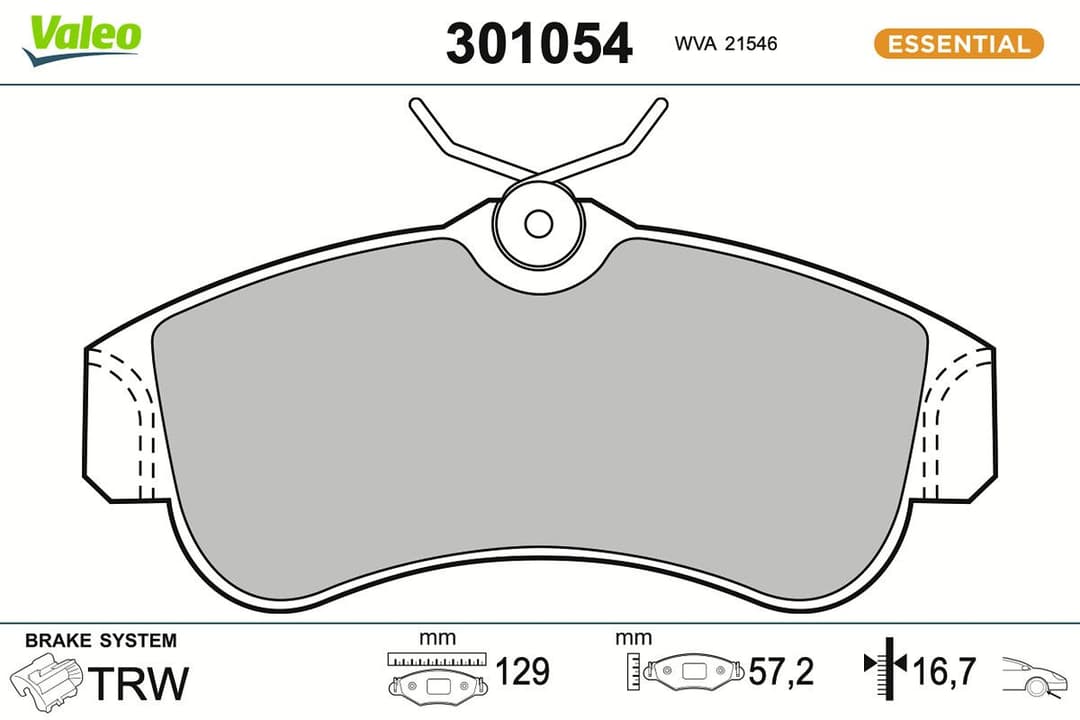 set placute frana,frana disc VALEO 301054