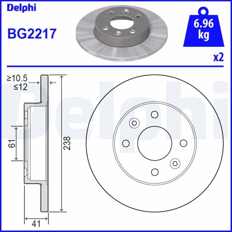 Disc frana DELPHI BG2217