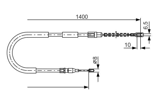 Cablu, frana de parcare BOSCH 1 987 482 218