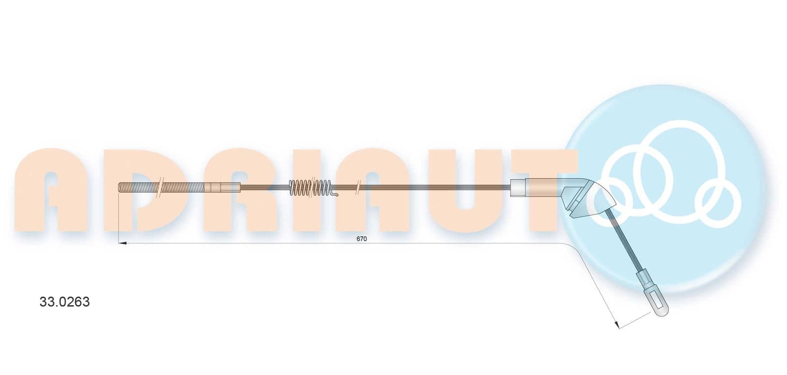 Cablu, frana de parcare ADRIAUTO 33.0263