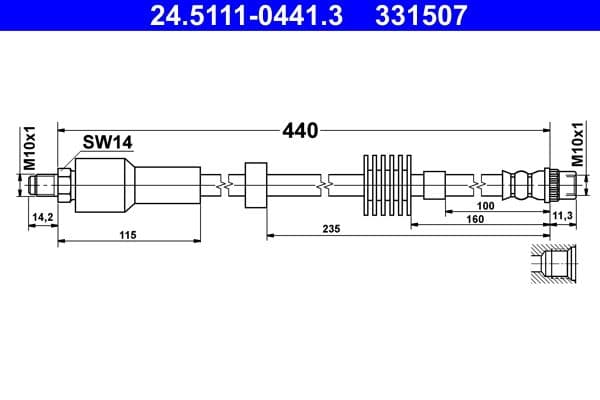 Furtun frana ATE 24.5111-0441.3