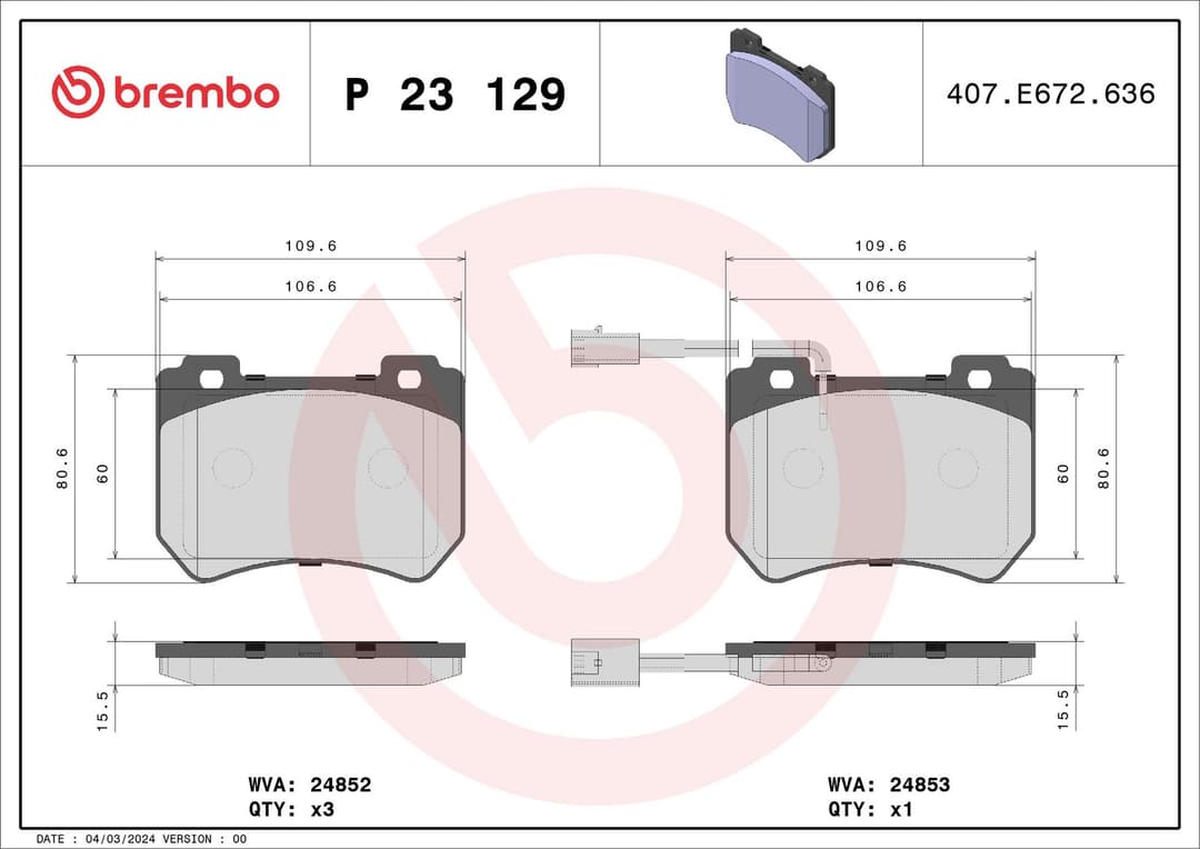 set placute frana,frana disc BREMBO PRIME LINE P 23 129