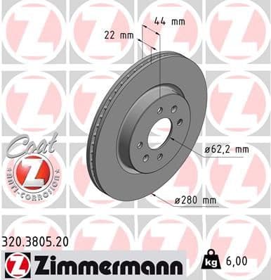 Disc frana ZIMMERMANN COAT Z 320.3805.20