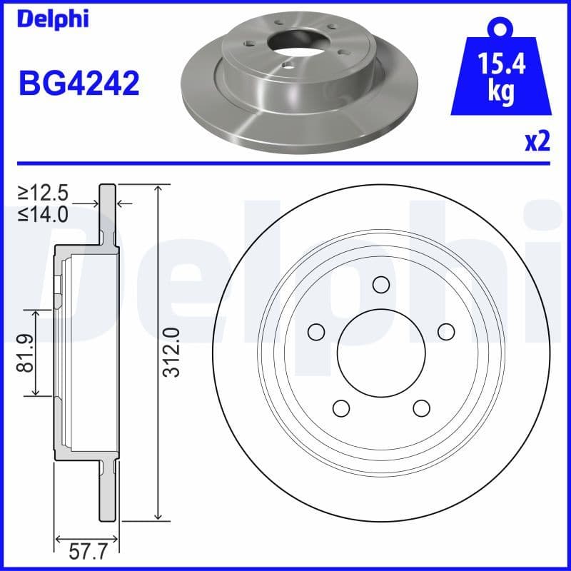 Disc frana DELPHI BG4242