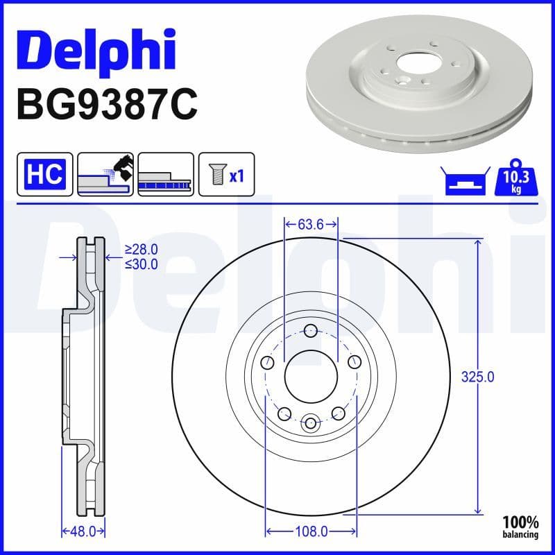 Disc frana DELPHI BG9387C