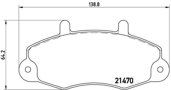 set placute frana,frana disc BREMBO P 24 032