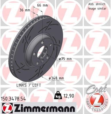 Disc frana ZIMMERMANN BLACK Z 150.3478.54