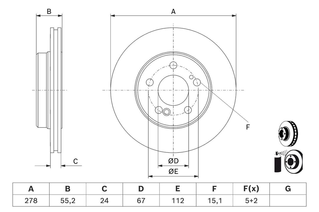 Disc frana BOSCH 0 986 479 D60