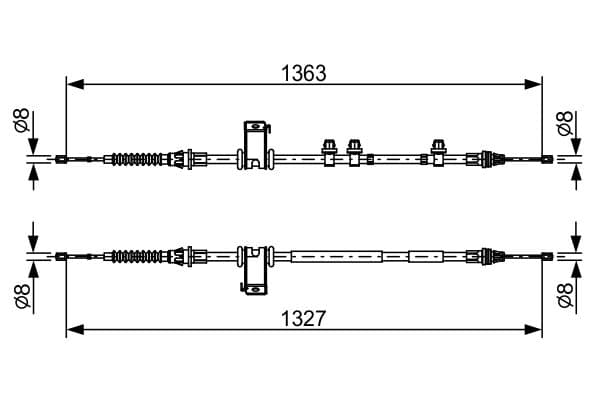 Cablu, frana de parcare BOSCH 1 987 482 453
