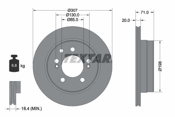 Disc frana TEXTAR PRO 92338503