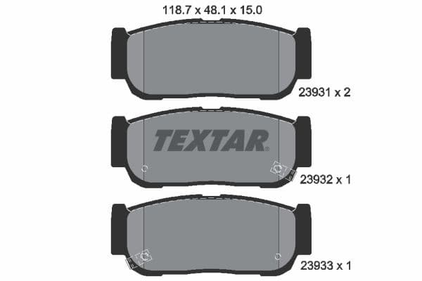 set placute frana,frana disc TEXTAR 2393101