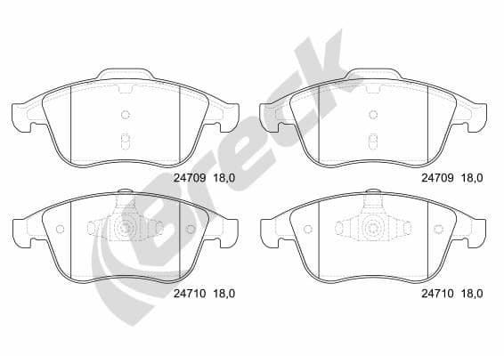 set placute frana,frana disc BRECK 24709 00 701 00