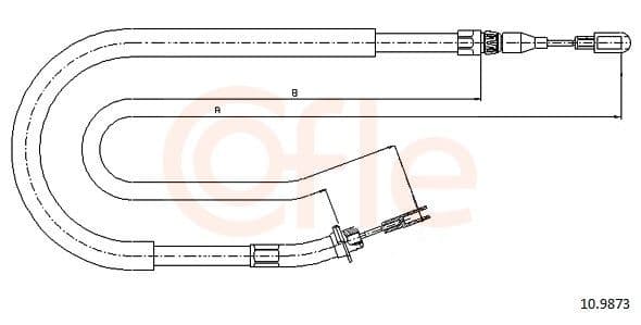 Cablu, frana de parcare COFLE 10.9873