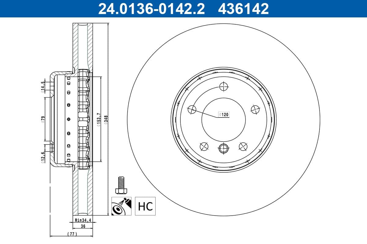 Disc frana ATE 24.0136-0142.2