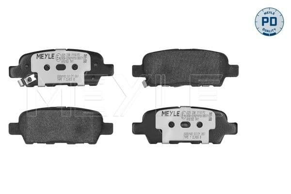 set placute frana,frana disc MEYLE -PD: Advanced performance and design. 025 238 7114/PD