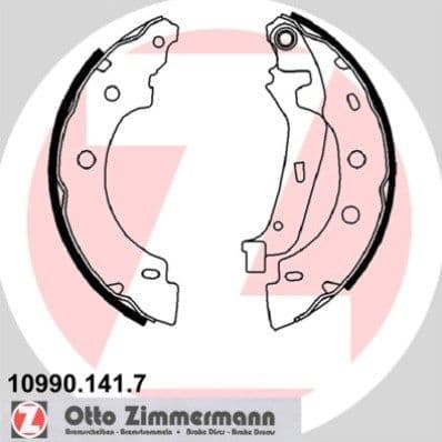 Set saboti frana ZIMMERMANN 10990.141.7