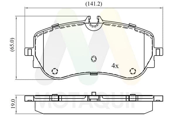 set placute frana,frana disc MOTAQUIP LVXL1963