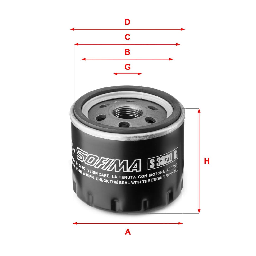 Filtru ulei SOFIMA S 3820 R