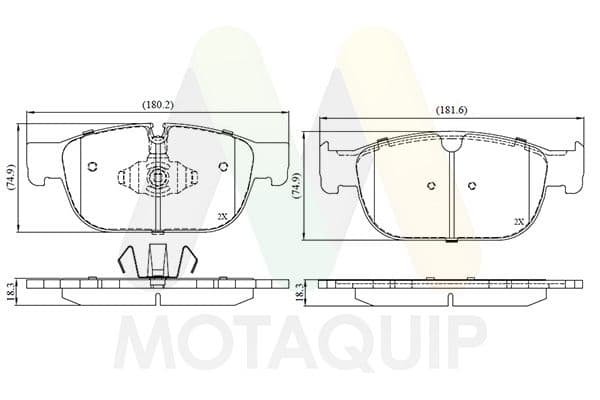 set placute frana,frana disc MOTAQUIP LVXL1894