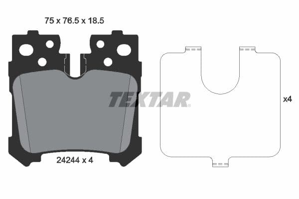 set placute frana,frana disc TEXTAR 2424401