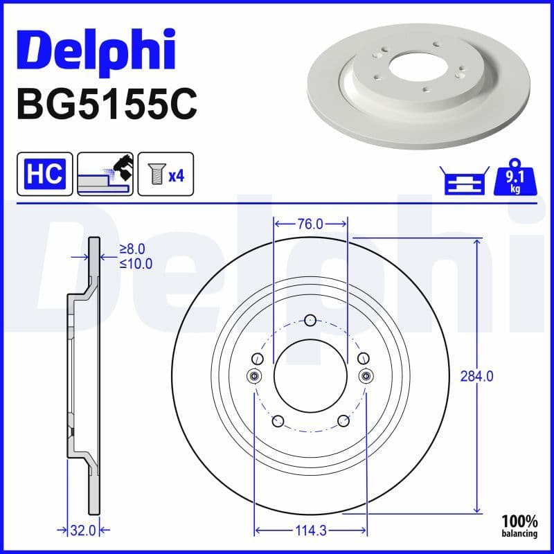 Disc frana DELPHI BG5155C