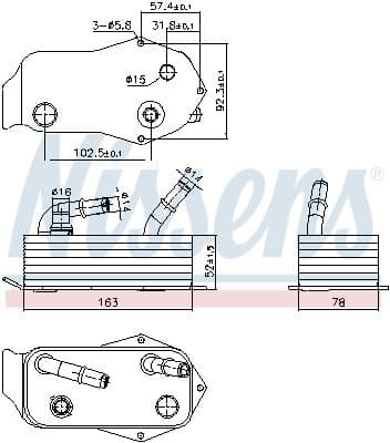 Radiator racire ulei, cutie de viteze automata NISSENS ** FIRST FIT ** 91353