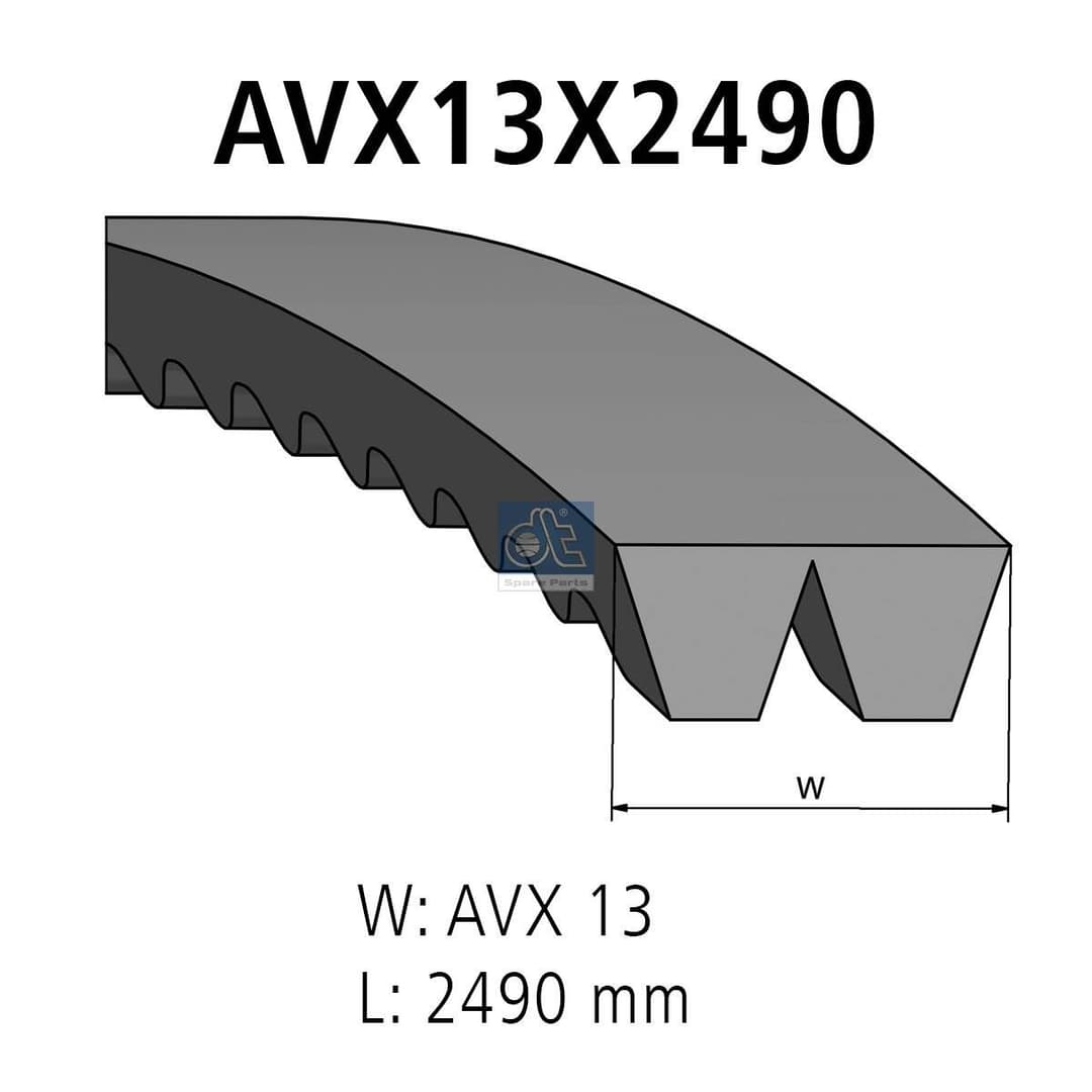 Set curea trapezoidala DT Spare Parts 2.15389